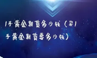 期货黄金买一手多少钱(黄金期货一手手续费)_https://yy.meihuadianqi.com_原油期货直播间_第1张